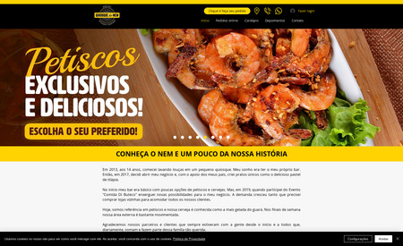 Quiosque Do Nem: Criação de Portal de Vendas com wix restaurantes, conectividade com sistema de pedidos e taxas de entregas