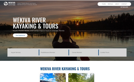 Wekiva Outfitters: To help elevate kayak and paddle tours through an inspirational website design, SEO and maintenance services.