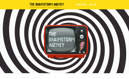 The Brainstorm Agency: A website to attract clients and showcase work done at The Brainstorm Agency. 