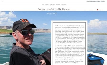 Remembering Michael : This is a memorial website that we set up for family to create a webpage where people could remember their loved one. 
