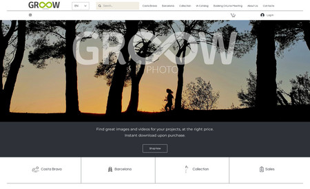 GROOW Store: Tienda de Photos que usamos como entorno real de testing de la tienda de Wix