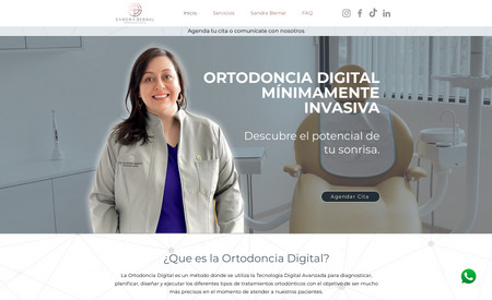 Sandra Bernal Ortodo: Sitio WEB empresarial de Marca personal en Ortodoncia