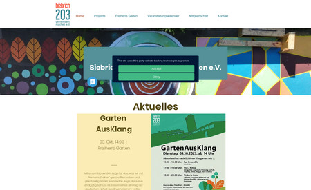 Biebrich 203: Launch der Webseite