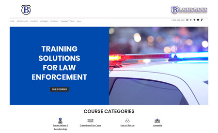 Case Law For Cops: Built a completely new website with event ticketing, video classes and more for a law enforcement training company.