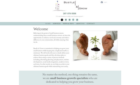Bustle & Grow: This website is built in a way to guide the user through the content, and to provide a well optimized experience.