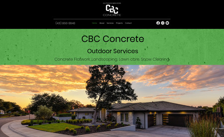 CBC Concrete: We provided a custom website redesign with client supplied logo and recurring monthly SEO services to get found online. We also branded their Facebook page and set up Facebook ads for spring promotions and awareness. 