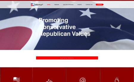 Greene County Ohio Republican Party: This is a website for the Greene County Ohio Republican Party. Made their logo and website. Set up a large emailing system in place for them.