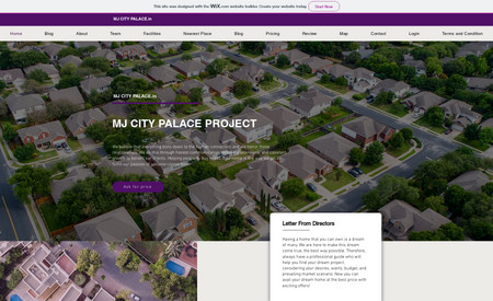 Mjcitypalace: This is a real estate website where users can come and send inquiries regarding the building and floor planning. The existing customer can also log in to the website to manage their payments and all.