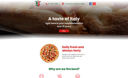 J&S Pizza: New Website with a dynamic restaurant menu