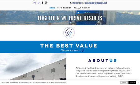 Glorified Trucking : This was a website redesign.