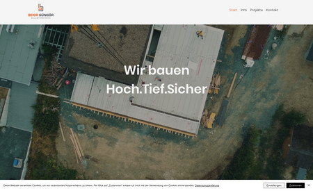 Bekirbau: Gestaltung der Internetpräsenz für das Bauunternehmen Bekir.