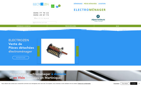 electrozen: Site de vente en ligne de pièces détachées et dépannage d'électroménager.
Intégration de Wix Store et Wix Booking.
