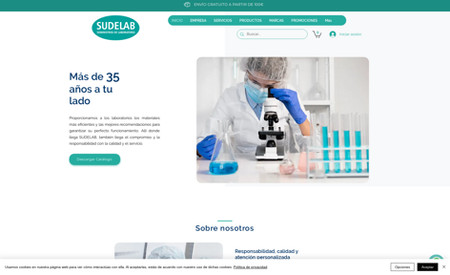Diseño web con tienda online: Diseño de web para una farmacéutica con tienda online incorporada
