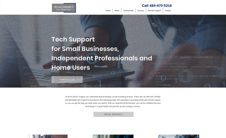 Tech Connect Support: Redesigned customer-create website, logo and added basic SEO.