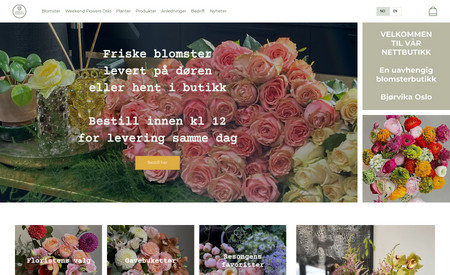 Bjørvika Blomster: New E-commerce website for Bjørvika Blomster