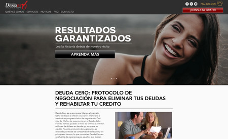 Deuda Cero: Website layout and design, responsiveness, accessibility, SEO, meta tags, app integration and maintenance.  