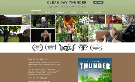 American Chestnut : Website to promote documentary, manage screenings and receive inquiries