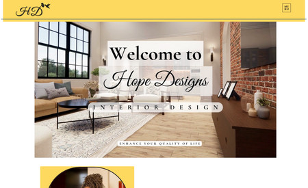 Hope designs - Classic website - US: The beautiful Carol Bennett wants to put her interior design business out there and we were here to make it happen! For her, we used a different design system which is more interactive. Come see her website!
