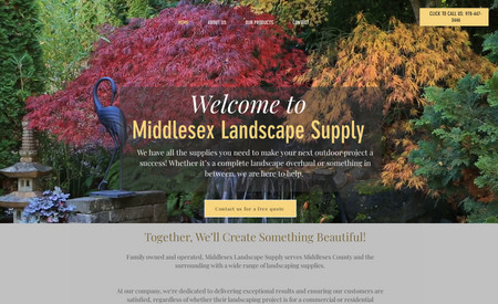 Middlesex Landscape: Full Custom Design, SEO, GA4, Google Search Console, Google Tags Manager, Social Media, Automations