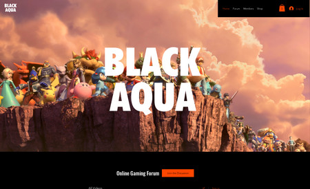 Black Aqua: Gamer and YouTuber Amani needed a way to showcase videos, sell merch, create a forum, and a way his visitors can play simple fun games.