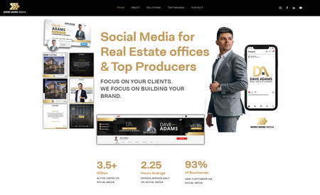 MoreMoreMedia: Social Media Agency Desktop and Mobile Responsive Site