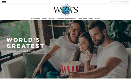World's Greatest Television Show: "World's Greatest!..." is a national Television Show airing on cable with over 100 million million viewers. We build an episode streaming platform with a monthly subscription along with a robust landing page. 

It was designed on WIX Basic Editor