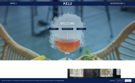 KELU - Cocktail Bar: Kelu, which is Sardinian for the word "Sky" is an oasis of warmth, mystery and cocktail mastery, where in the space of an evening visitors can enjoy a sense of disconnection from the outside world.