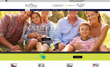 Spectrum Planning Group: Spectrum Planning Group is a financial planning practice that focuses on providing personal retirement and investment advisory services to individuals, families and small businesses. Our sister companies, LTC Spectrum, Inc. and Spectrum P&amp;amp;amp;amp;amp;C Group provide insurance planning focusing on Long Term Care, and Property and Casualty Insurance.
​ Site created by www.cliftondesigns.com