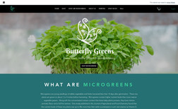 Butterfly Greens Website for a microgreens shop