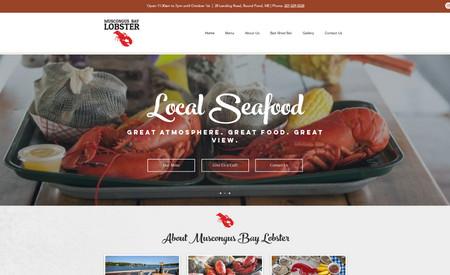 Muscongus Bay Lobster: Muscongus Bay Lobster was in need of a fresh new design to help showcase their restaurant and their beautiful location.