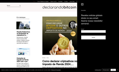 Site e SEO Declarando Bitcoin: Desenvolvimento de site, SEO, Blog, E-mail Marketing e tráfego Google Ads