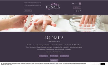 LG Nails: Designed to client specifications & branding.