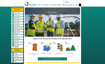 Industek: Created an E-Commerce website for Industek to facilitate the sales of their work place health and safety equipment.