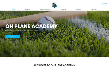 On Plane Academy: Custom website with booking services, custom forms, and pricing plans.