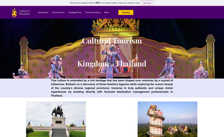 Cultural Thailand: The website "www.culturalthailand.com" appears to be a platform dedicated to showcasing the rich cultural heritage, traditions, and attractions of Thailand.

Upon visiting the site, users are greeted with a visually captivating homepage featuring vibrant imagery and inviting design elements that reflect the cultural richness of Thailand. The layout is clean and intuitive, making it easy for visitors to navigate and explore the various sections of the website.

As users delve deeper into the site, they can discover a wealth of information about Thailand's diverse cultural landscape, including its history, art, architecture, cuisine, festivals, and more. Each section is thoughtfully curated to provide insights into different aspects of Thai culture, allowing visitors to immerse themselves in the country's unique heritage.

Additionally, the website may offer practical resources for travelers, such as travel guides, tips for exploring Thailand, recommendations for cultural experiences, and information about local attractions and landmarks.