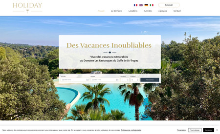 Holiday Conciergerie: Conception d'un site de locations de vacances dans le Golfe de St-Tropez
