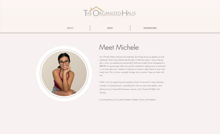 The Organized Haus: Designed website and logo for professional organizer.