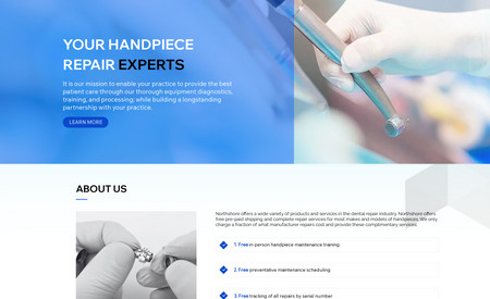 Northshore Inc.: A Wix Studio website on the dental repair industry with modern layout.