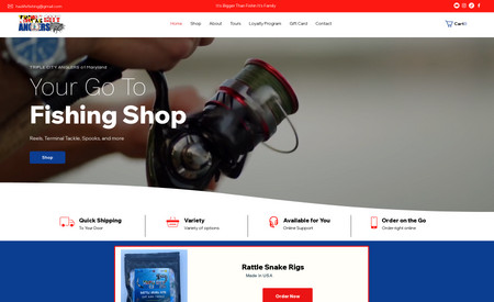 Triple City Anglers: e-commerce website