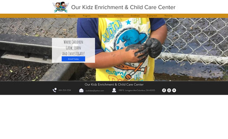 ourkidz: A website for one of Central Ohio's 5-star daycare centers.