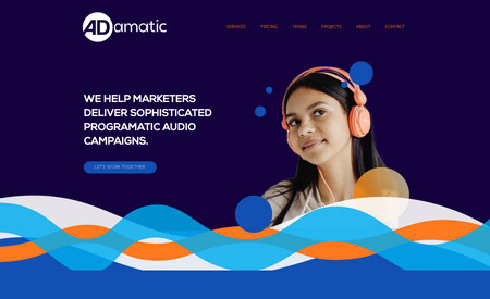 Adamatic.co: Adamatic is the leading audio ad platform for marketers, and produces far better results than traditional channels such as social, video or display. Adamatic has been providing brands you know and love with marketing solutions for more than 8 years. 

Bywater Branding conducted a full website redesign