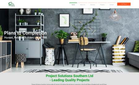 Project Solutions Southern: New "Brochure Style" website for a client that we've been building websites for over 10 years! 