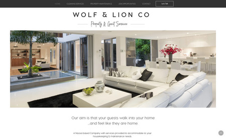 Wolf & Lion Co: A clean crisp website with an easy to use user experience was the brief