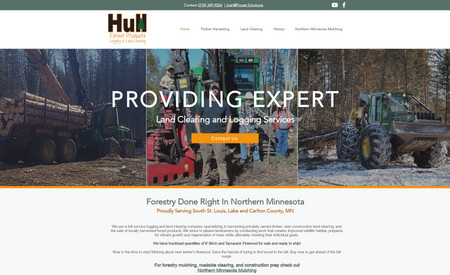 Hulls Forest Solutions: Hulls Forest solutions was looking for a clean and attractive web design to help showcase their forestry services.