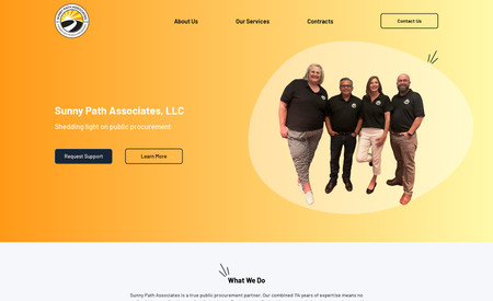 Sunny Path Associates: We assisted Sunny Path Associates, an Arizona-based procurement firm, in transitioning from an outdated website design and infrastructure to a new platform. The revamped website now effectively highlights the value they bring and showcases their collaborative approach with clients.