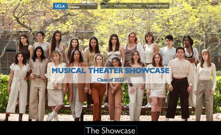 UCLA Musical Theater Showcase: Showcase website featuring over 20 actors and their portfolios.