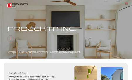 Projektainc: Our client, Projketa Inc, is a Design & Build Firm and was hosting their site on Google, which had a lot of limitations as to what they can do and share.

We were able to easily transfer their domain to Wix. 
We designed and developed their site from scratch. 