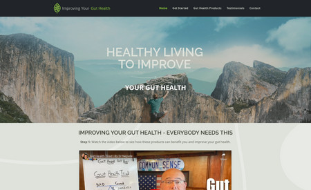 ImproveYourGutHealth: Created my customer a website for their nutritional products. She wanted a simple website that listed the products that she was promoting with the ability to have customers contact her via a contact form.