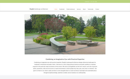 Shoplick Landscape : Website Design and Development