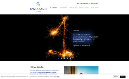 Swizzard Pharma: I designed this website to a Switzerland client, according to the colour codes, images, and the reference given by him.